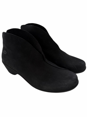 Loints of Holland Muze Black Leather V-Cut Ankle Boots Size EU 38 US 7 Mantgum